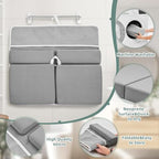 IFNOW quick dry neoprene bathing mat set folded compactly and hanging on a bathroom hook