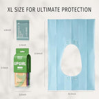 Dual layer hygienic paper and waterproof backing toilet shield placement