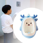 Rotating water wheel target on Folpus potty urinal