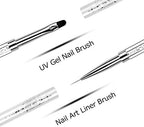 Protective caps fitted on both ends of the nail art brush