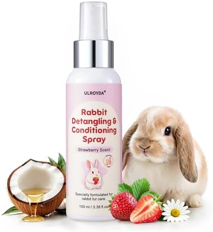 Ulroyda strawberry scented leave in bunny fur conditioning mist bottle packaging