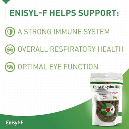 Authentic Vetoquinol Enisyl-F L-Lysine bites for feline health