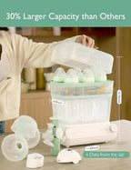 Momcozy sterilizer displaying touch screen interface