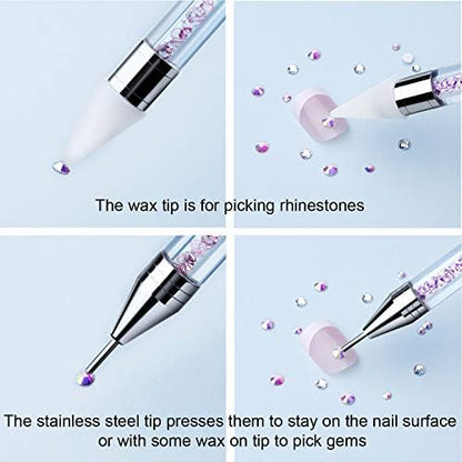 Professional nail art applicator being used for diamond painting placement