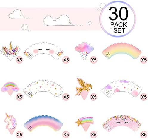 Assembled unicorn cupcake topper on a decorated dessert