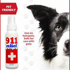 911 Relief premium imported insect bite relief mist close up packaging