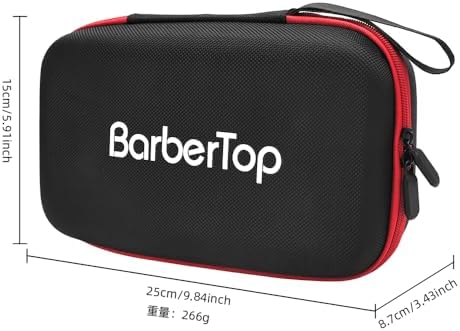 BarberTop grooming organizer lid detail featuring the secure zippered mesh pocket