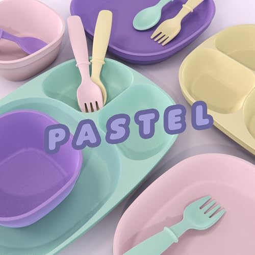 MightyMoe 15 piece kids tableware stackable design