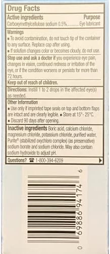 Refresh Tears 15 milliliter and 5 milliliter eye drop bottles displayed together