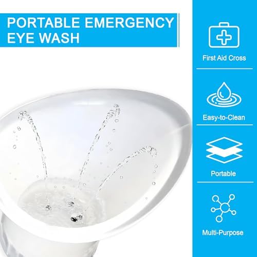 Universal threaded base of the Wash+Out emergency eye wash tool