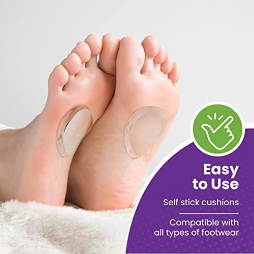 Two pairs of MARS Wellness transparent foot cushions packaging