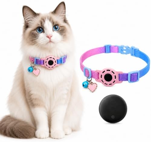 JNLIK Android pet tracking device secured inside the pink waterproof silicone case.