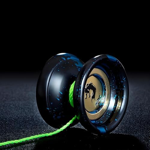 Close up of vibrant colored yo-yo strings including green and orange