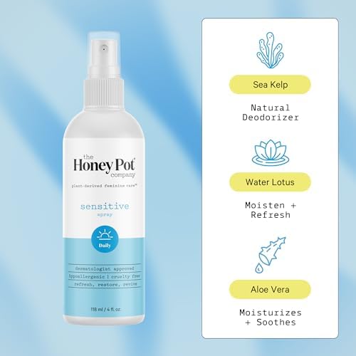 Plant-derived deodorant spray bottle for sensitive skin showing natural ingredients list