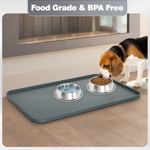 GQK Silicone Dog and Cat Food Mat non-slip texture