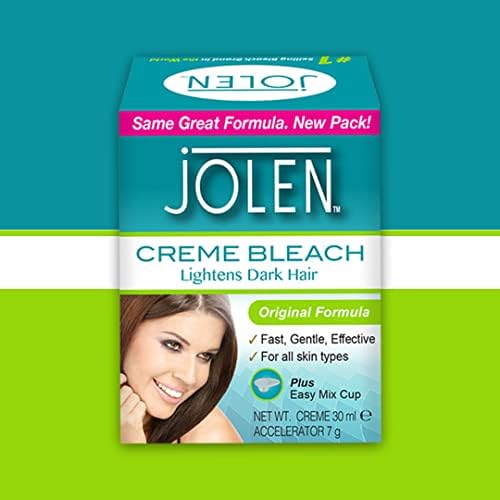 Top down look at the authentic American beauty imported Jolen bleach pot 30ml size