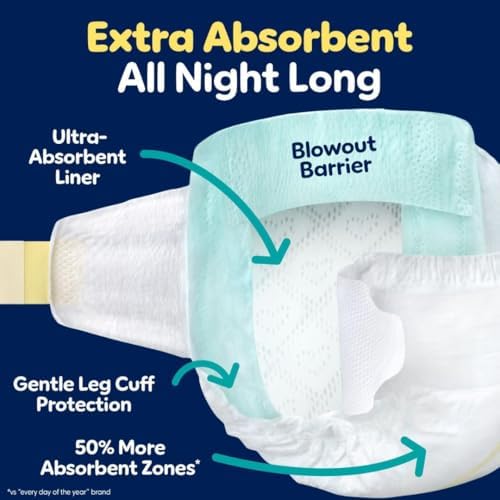 Side view of imported Pampers ZZZ disposable diaper package showing hypoallergenic features
