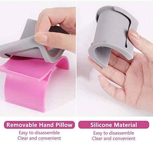 Ergonomic silicone hand pillow for professional nail art