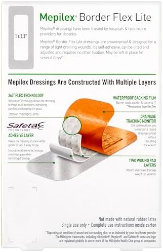 Mepilex thin foam dressing showing the flexible multi-layer design