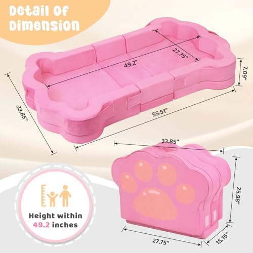 Whiffee kids travel cot showing the machine washable zippered pink cover