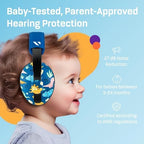 Vanderfields noise canceling baby headphones showing adjustable headband
