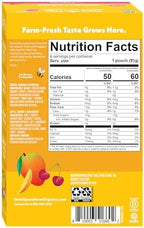 Once Upon a Farm Mango Banana Spirulina fruit pouch nutritional label and packaging details