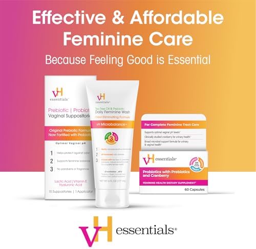 vH Essentials triple action formula feminine wash for daily odor defense and freshness