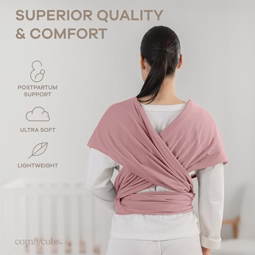 Side profile of the Comfy Cubs lightweight baby carrier showing proper hip support for toddlers.