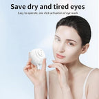 Close up of the ergonomic silicone eye cup for leak-proof eye flushing.