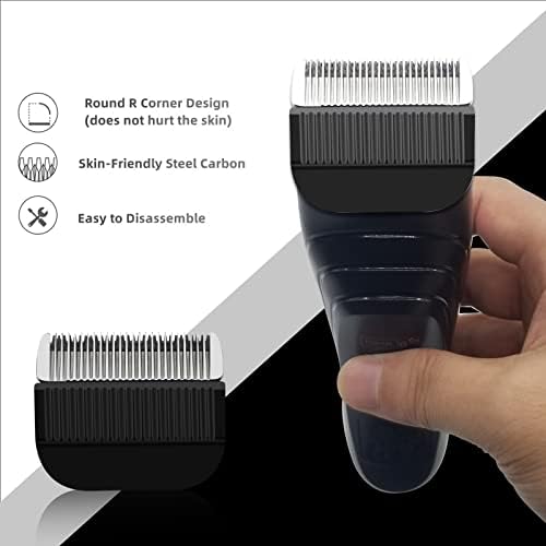 Close up of self-sharpening hair trimmer replacement heads