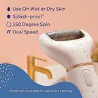 Amope electric foot file with diamond crystal roller head for hard skin