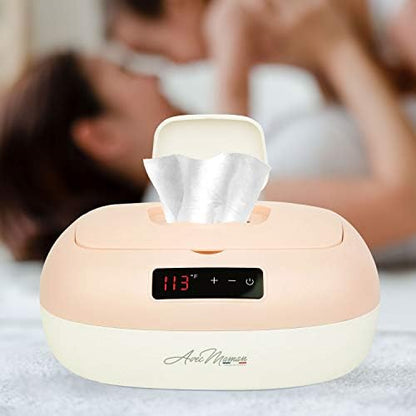 Back view of Avec Maman wipe warmer showing power cord and USA plug