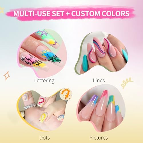 Born Pretty nail art pens arranged in 12 colors