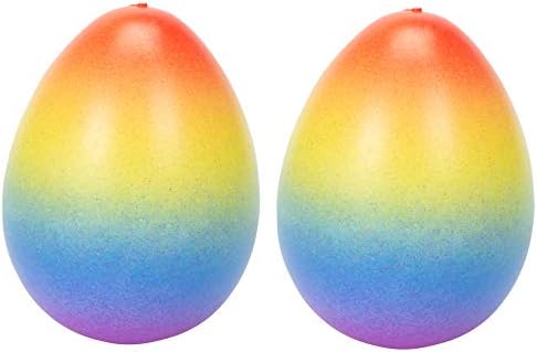 Set of two unicorn rainbow eggs in protective packaging