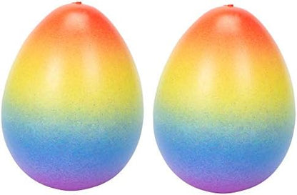 Set of two unicorn rainbow eggs in protective packaging
