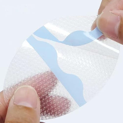 Painless removal baby shower cap ear protection stickers close up view