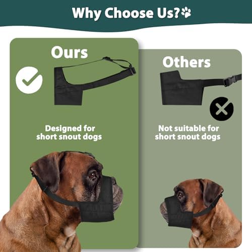 Detailed view of breathable fabric and nose cushion on Mayerzon muzzle