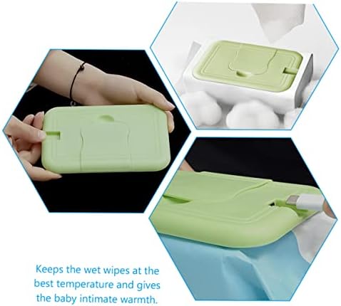 Compact baby wipe dispenser being packed for travel