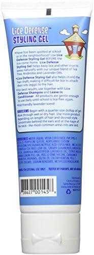 Circle Of Friends natural tea tree lice repellent styling gel for kids