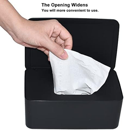 Close up of the rubber seal on the wipe dispenser lid