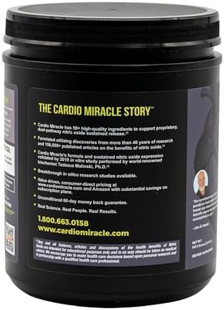 Cardio Miracle daily wellness drink mix powder container close up