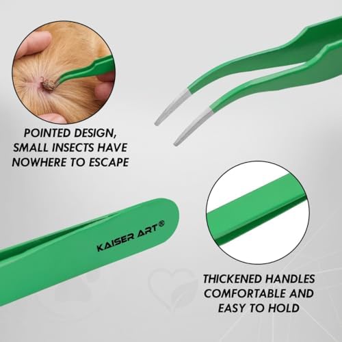Stainless steel forked tick remover tool for pets