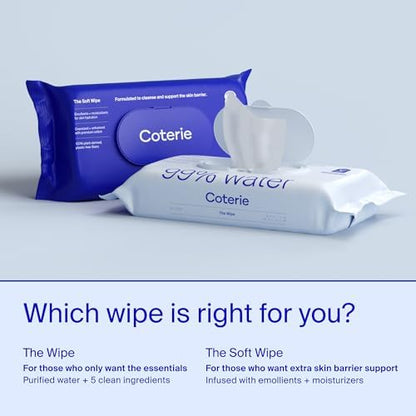 Infant care essential layout featuring the large absorbent unscented cotton wipe