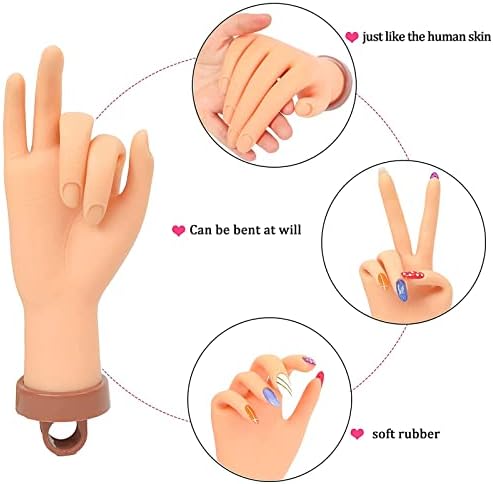 Professional nail art training hand model on desk