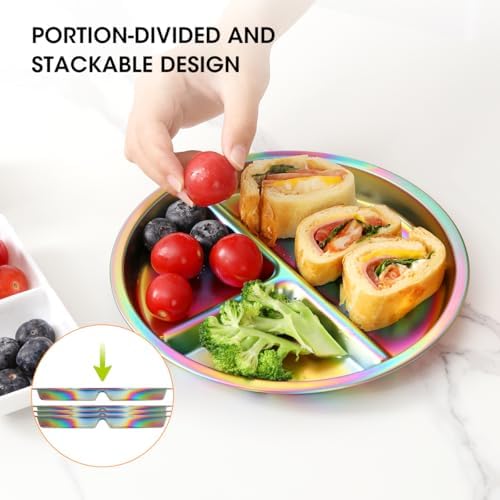 Aieve stainless steel dinnerware set for camping and picnics