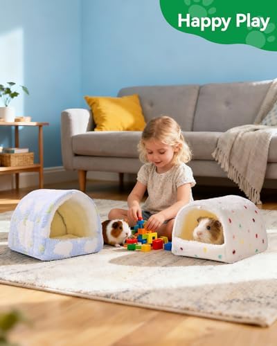 Warming Guinea Pig Hideout Guinea Pig House, Washable Hamster House, Small Animal Hideout Cage for Hamsters Chinchillas Hedgehogs Ferrets Bearded Dragons - Image 8