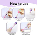 Demonstration of fine lines drawn with nail art pens