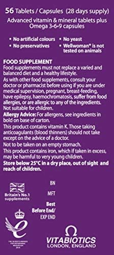 Wellwoman Plus 56 count dual pack supplement packaging