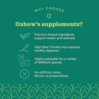 Oxbow supplement container with feeding guide details