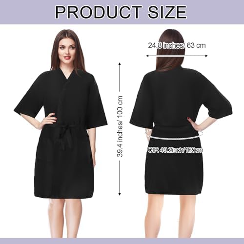 Syhood waterproof salon cape with two pockets protecting clothing from water and hair dye
